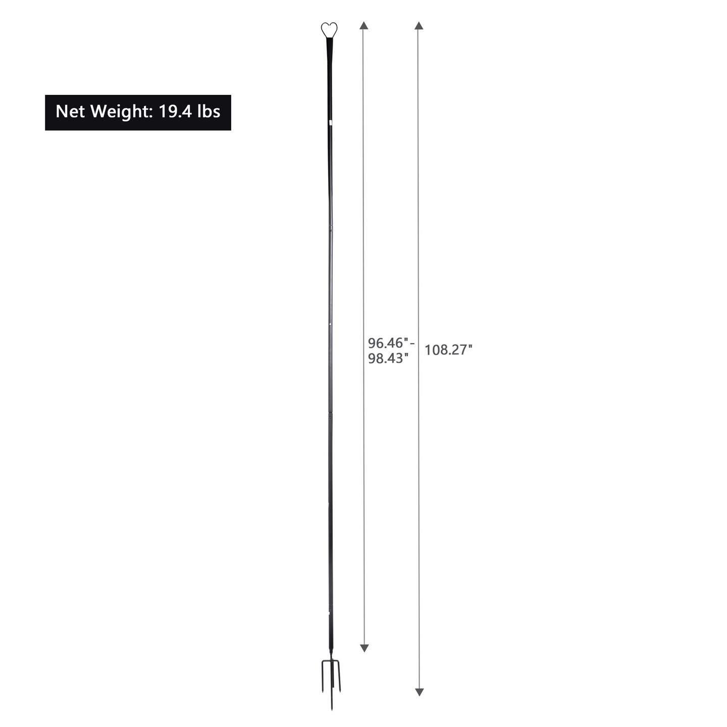 Set of 6 RC String Light Pole; 9 FT Lighting Stand ; LED Solar Bulbs for Parties; Christmas
