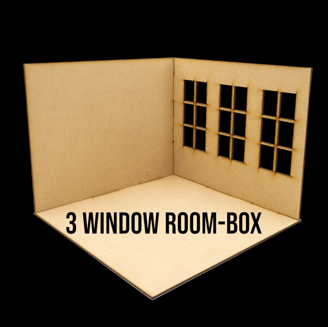 Doll House, Single Room Diorama Box Kit, with Door & Window 1:12