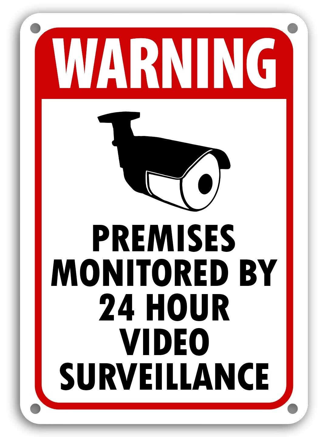 WARNING SIGNS 24 HOUR VIDEO SURVEILLANCE SECURITY SIGN