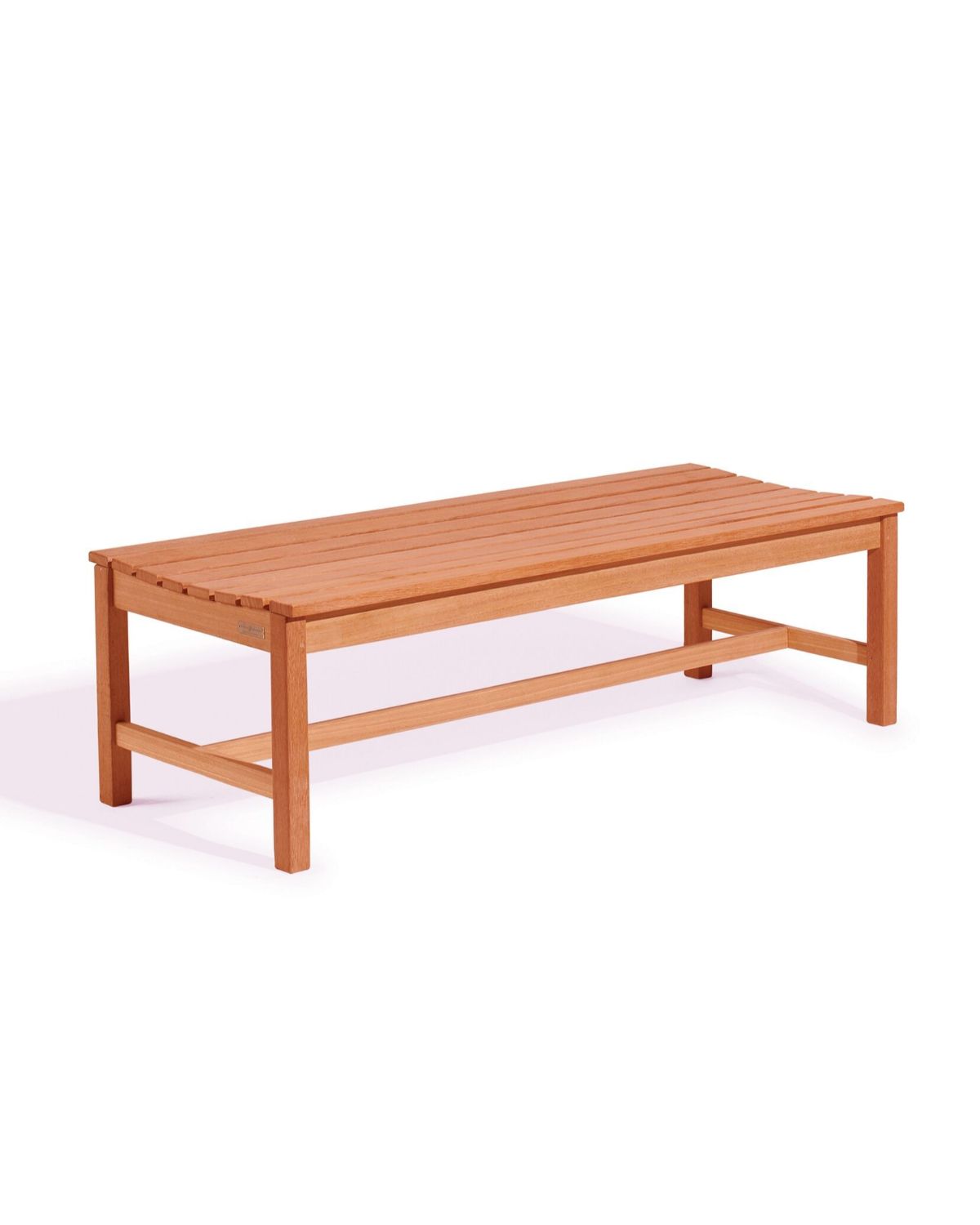 Outdoor Living and Style 59&#x22; Brown Natural Wood Finish Outdoor Furniture Patio Backless Bench