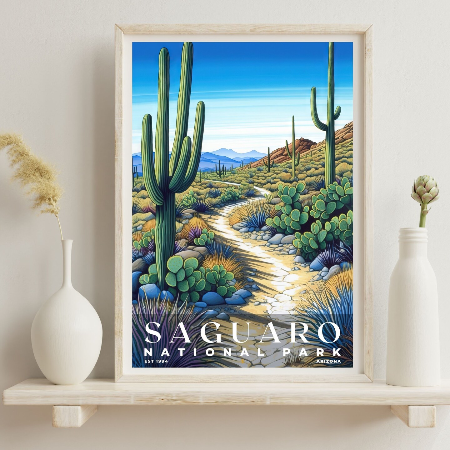 Saguaro National Park Poster, Travel Art, Office Poster, Home