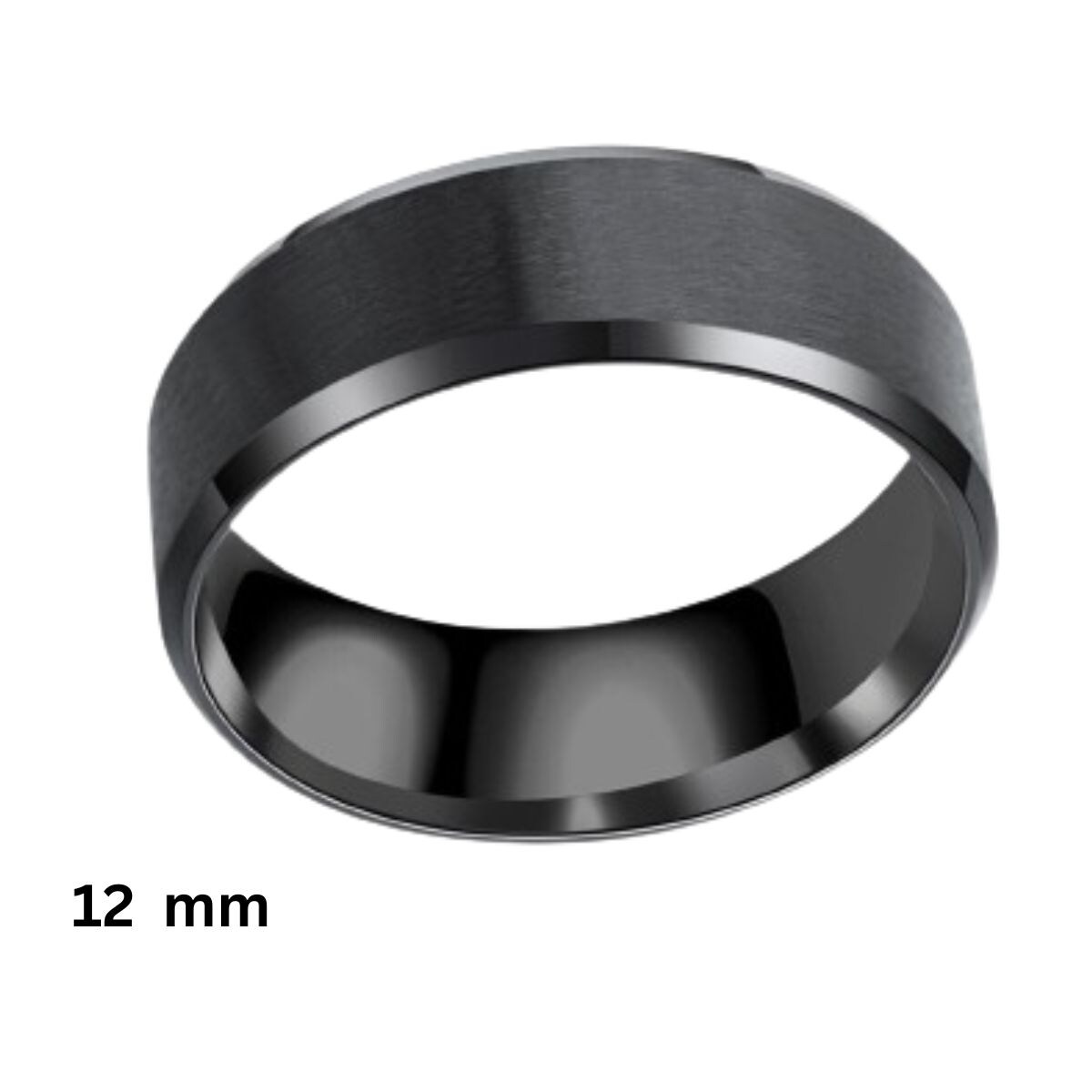 12 mm Stainless Steel Men and Women Engagement Ring