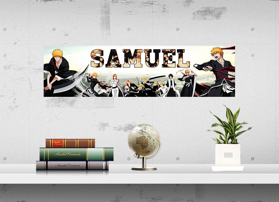 Bleach - Personalized Poster with Your Name, Birthday Banner, Custom Wall Décor, Wall Art