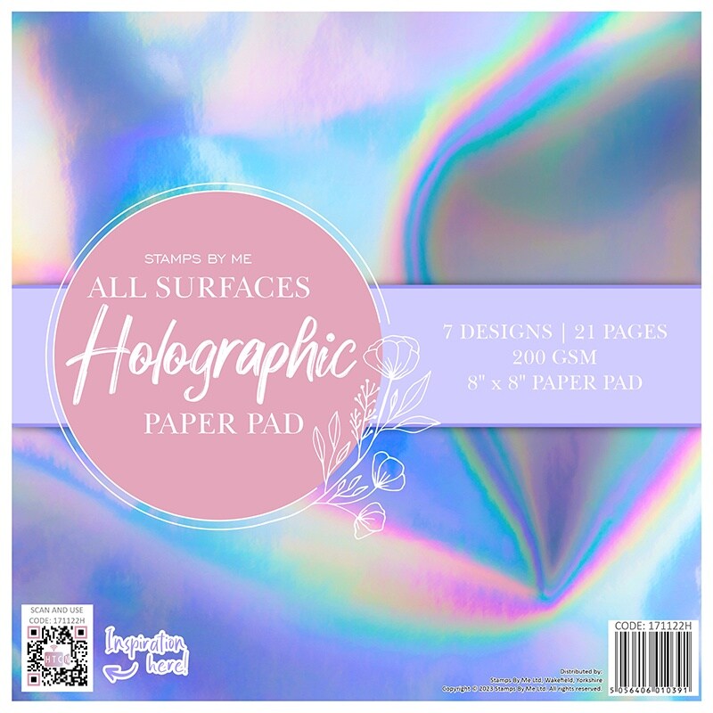 Stamps By Me All Surfaces Paper Pad 8&#x22;X8&#x22;-Holographic