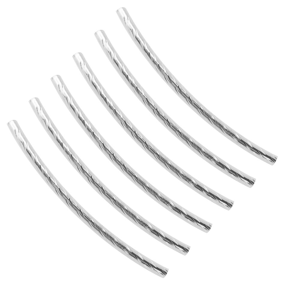 200Pcs Curved Noodle Tube Spacer Beads DIY Jewelry Making Accessories