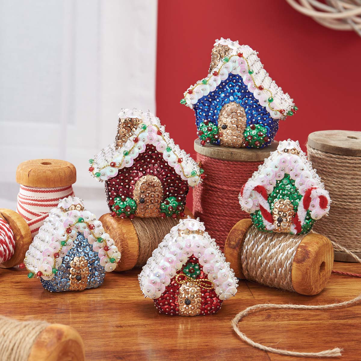 Sunrise Craft &#x26; Hobby  Village Houses Ornament Kit