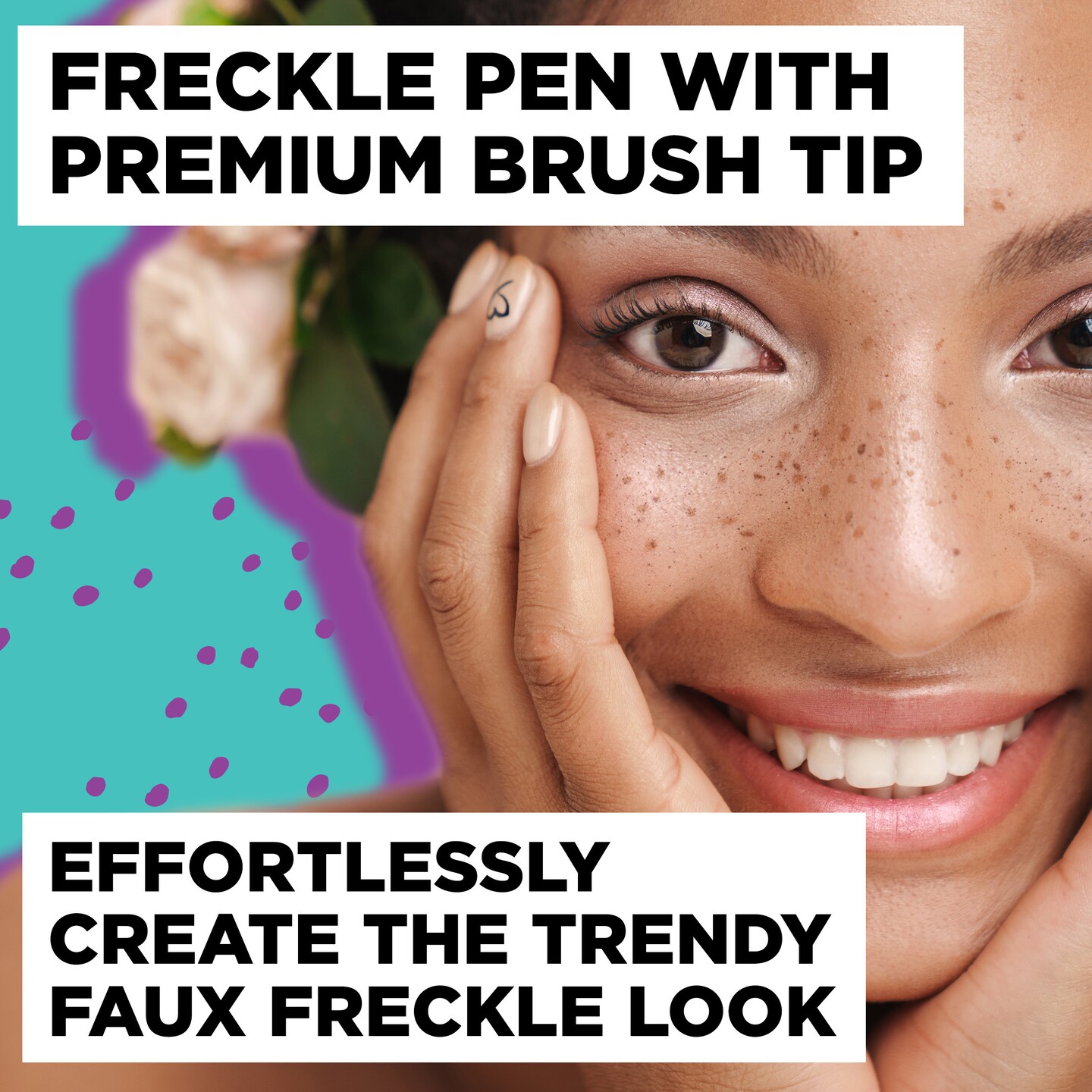 BodyMark Freckle Pen, Soft Brush Tip, 1 Count Pen in Brown Freckle, Cosmetic Quality Freckle Pens for Skin