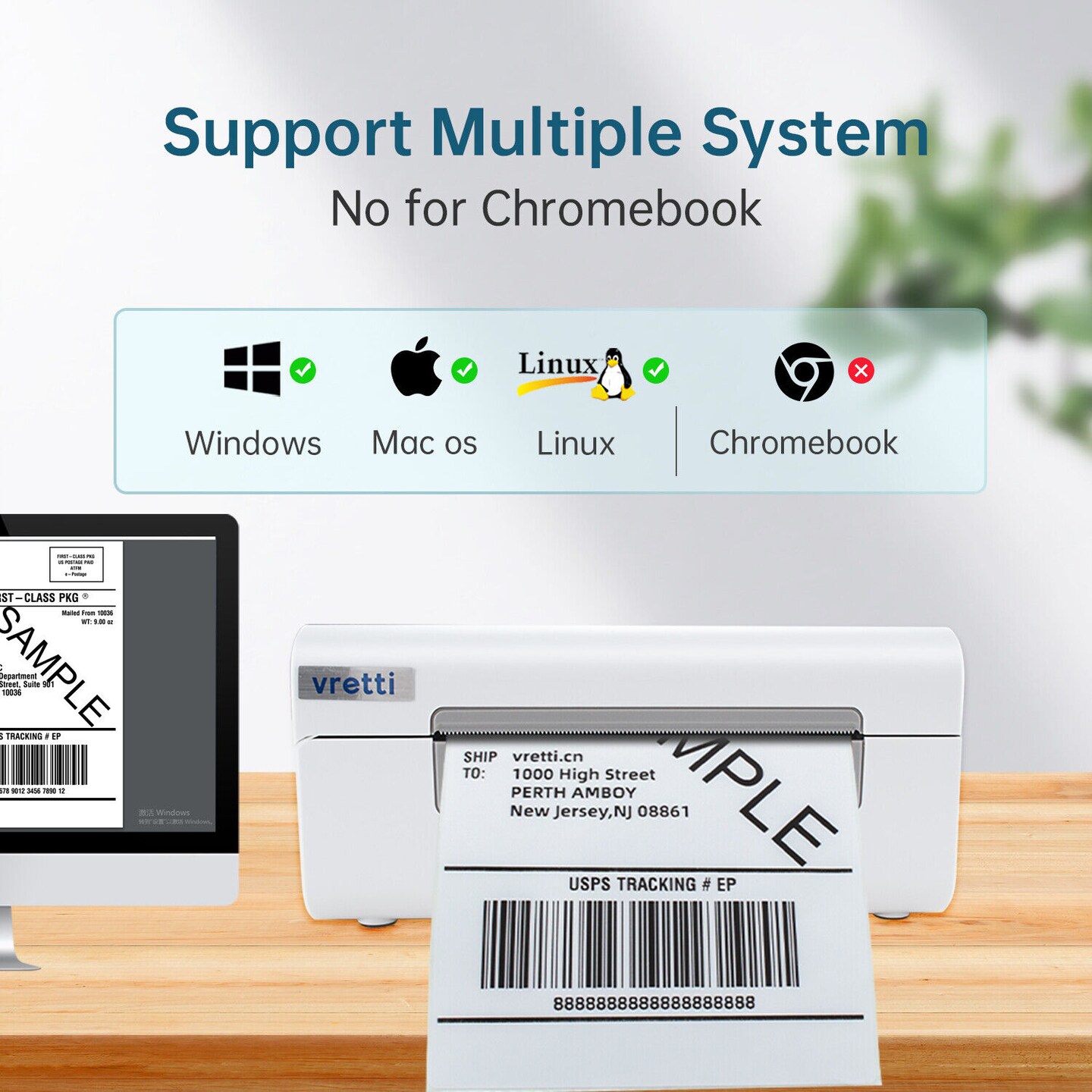 Desktop 4x6 USB Shipping Label Printer