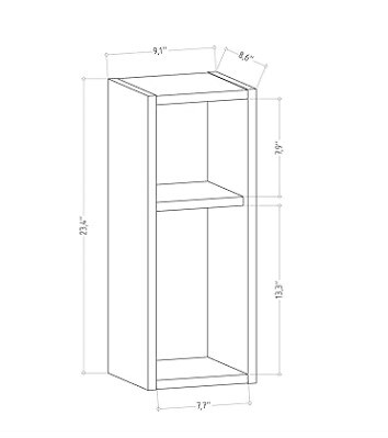 Sault Floating Nightstand (Dark Oak), Wall-Mounted Nightstand, Bedside Table, Small and Narrow Night Stand