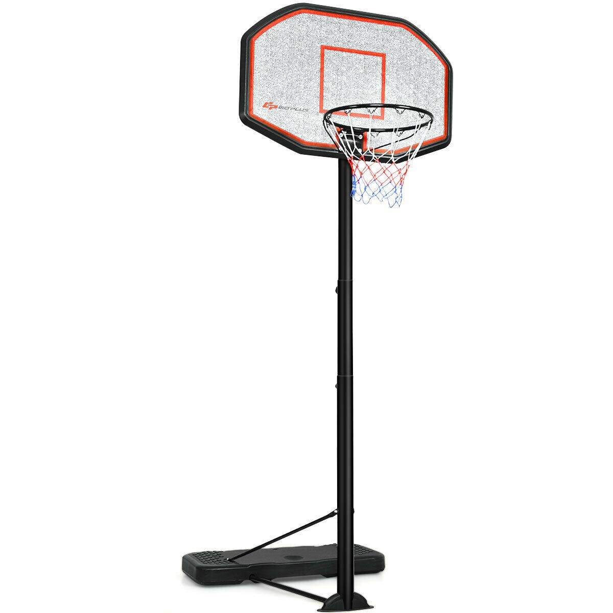 Costway 10ft 43&#x27;&#x27; Backboard In/outdoor Adjustable Height Basketball Hoop System