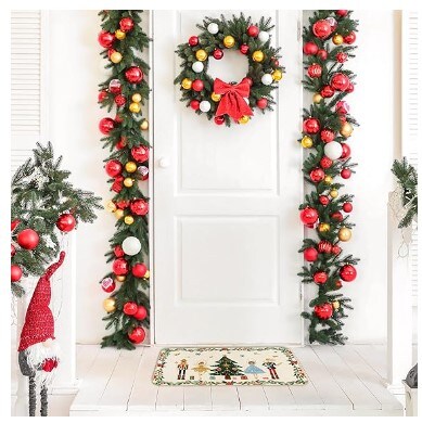 Watercolour Nutcracker Front Door Mat Non-Slip Merry Christmas Decorative Door Rugs Carpet Floor Mat for Xmas Winter Indoor Outdoor Home Office Decor, 17 x 29 in Nutcracker Doormat