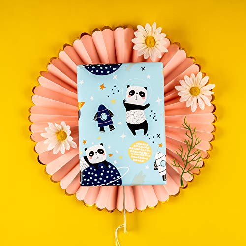 6 Pieces Wrapping Paper Sheet - Cute Animal Design for Birthday, Holiday, Party, Baby Shower - 1 Roll Contains 6 Sheets - 17.5 inch X 39.3 inch Per Sheet