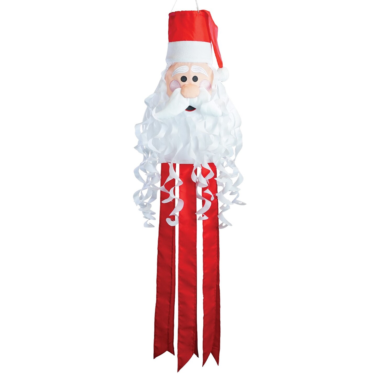 In the Breeze 5226 &#x2014; Santa 3D Windsock &#x2014; Fun St. Nick Holiday Christmas Outdoor Porch Decoration