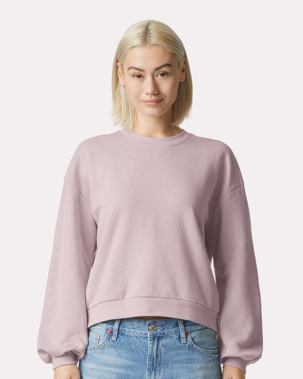 ReFlex Women&#x27;s Fleece Crewneck Sweatshirt | sustainable and stylish choice for conscious fashion enthusiasts, cotton and recycled polyester, 7.6 oz./yd&#xB2; sweatshirt features a reimagined | recycled fleece comfortable eco-friendly practice | RADYAN&#xAE;