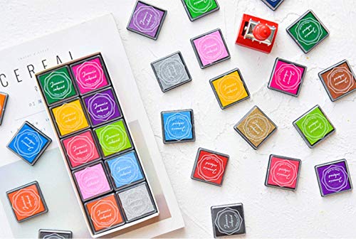 YPSelected Craft Ink Pad Inkpad for Paper Wood Fabric 15 Colors Available for Rubber Stamps (20 Multi-Colors Set)