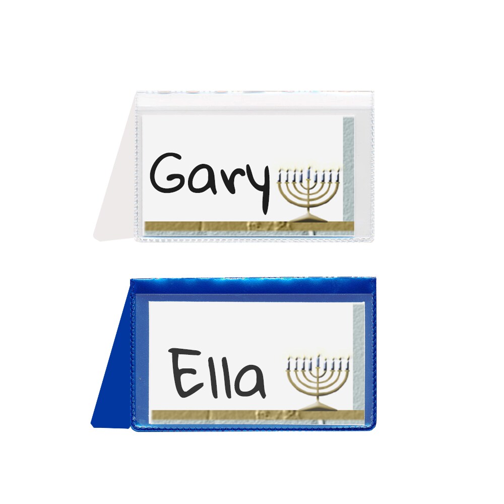 StoreSMART - Placecard Nametag Holders - Chanukah Pack - 20 Pack - Blue and White