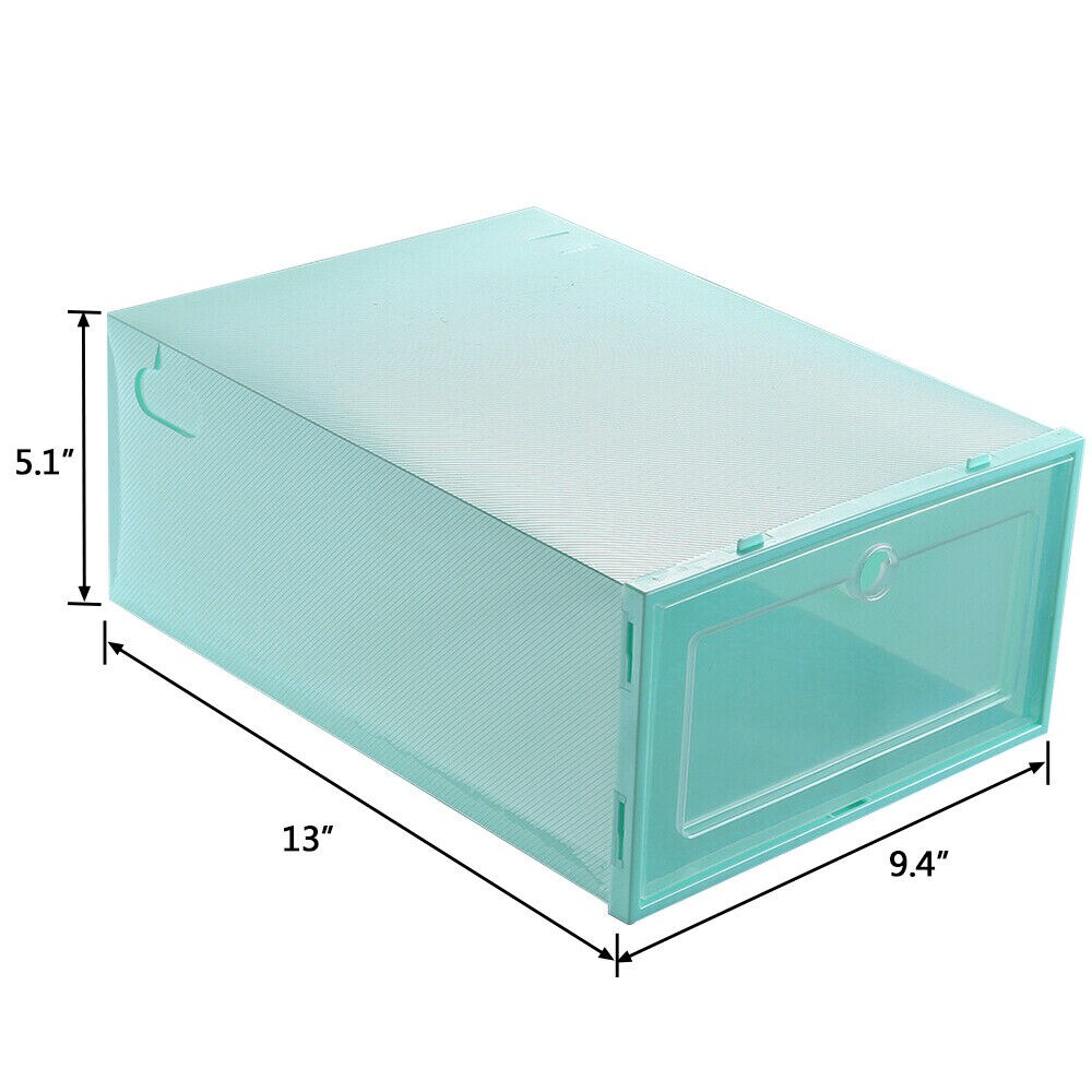 Foldable Plastic Shoe Box Storage 12 pcs