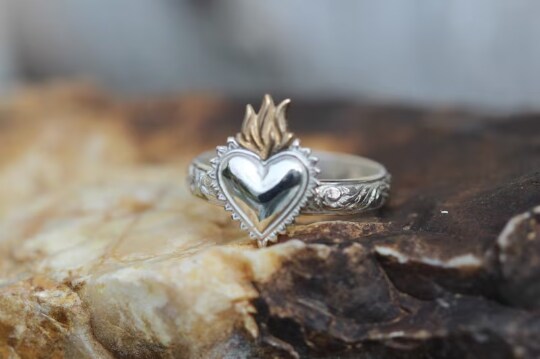 Sacred on sale heart ring