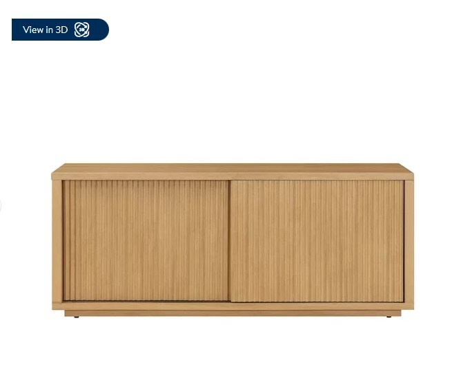 Drew Barrymore Fluted TV Stand for TVs up to 70", Warm Honey Finish