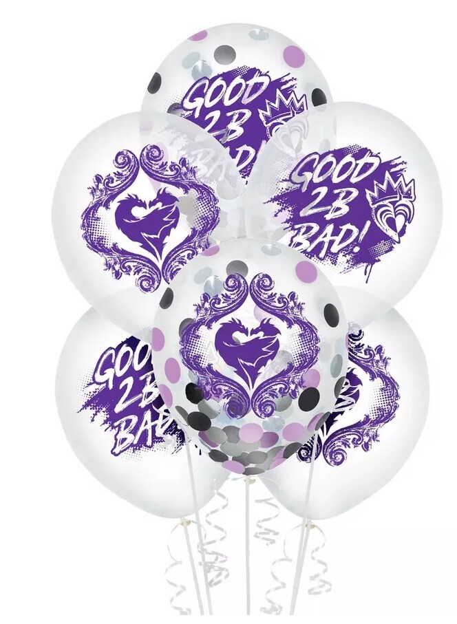 Descendants 3 12&#x22; Latex Confetti Balloons, 6ct