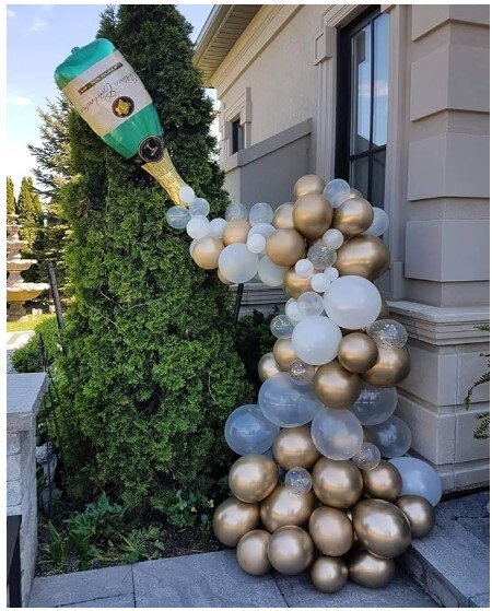 Bachelorette Anniversary Party Decorations 88 PCS Champagne Bottle Balloon Garland Arch Kit