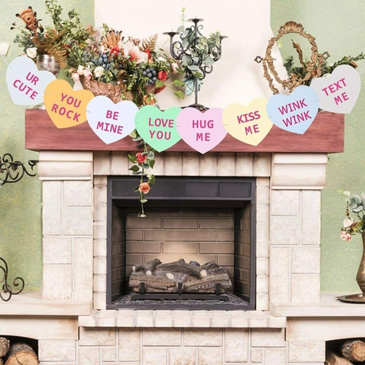 6 ft. Thick Hearts Banner for Valentine&#x27;s Day Decoration