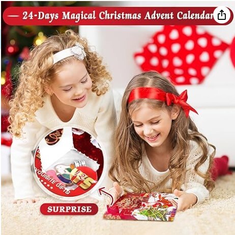 2023 Christmas Charm Bracelet Advent Calendar for Girls 24-Day Christmas Countdown Calendar Jewelry Making Kit DIY Charm Bracelet Making Kit is a great gift for kids, teens, and women.