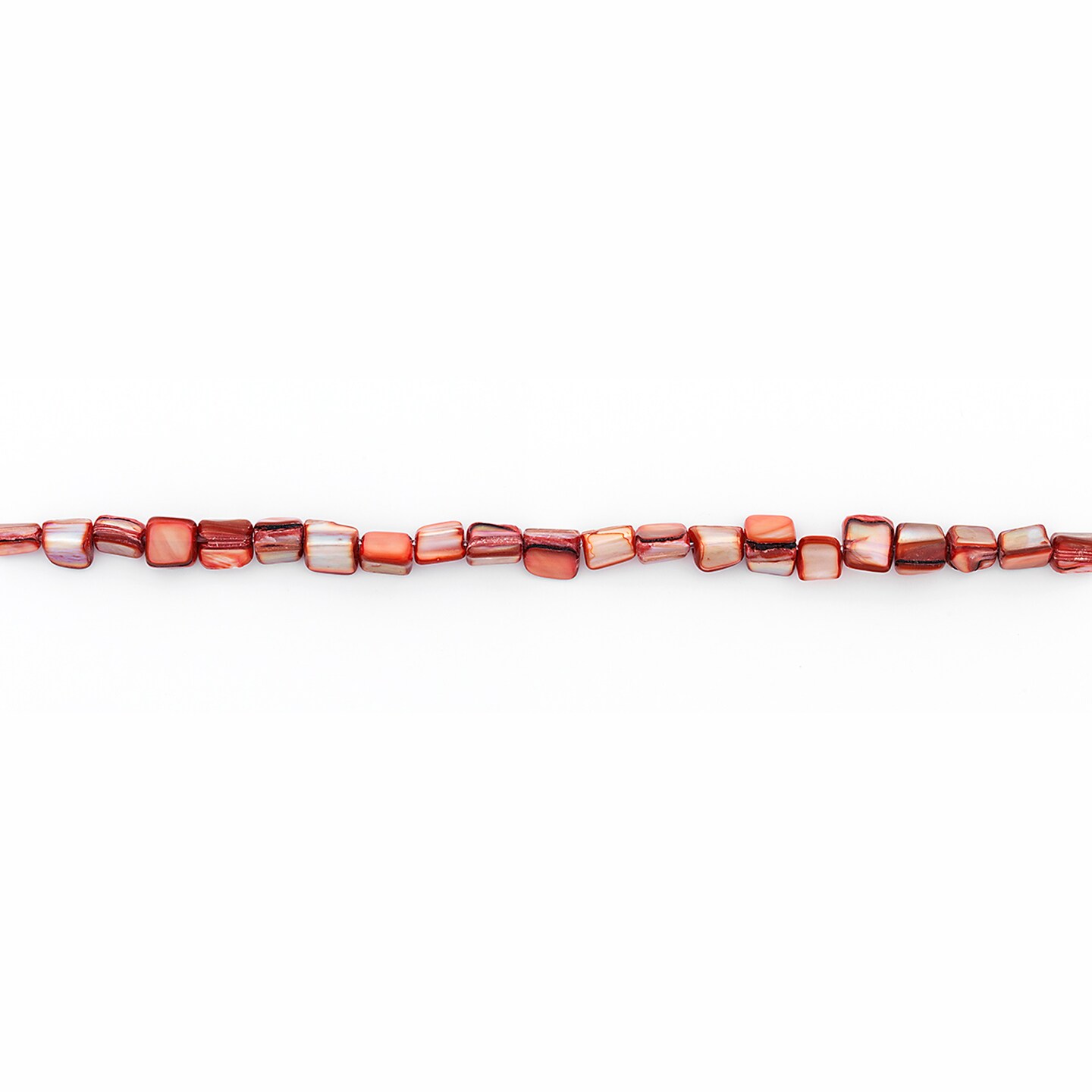 Sea Shell 4-6mm Nugget Beads - PK/21 - Tinted Rust