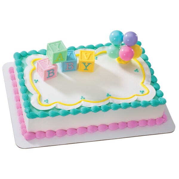 B-A-B-Y Blocks DecoSet&#xAE; Cake Decoration 