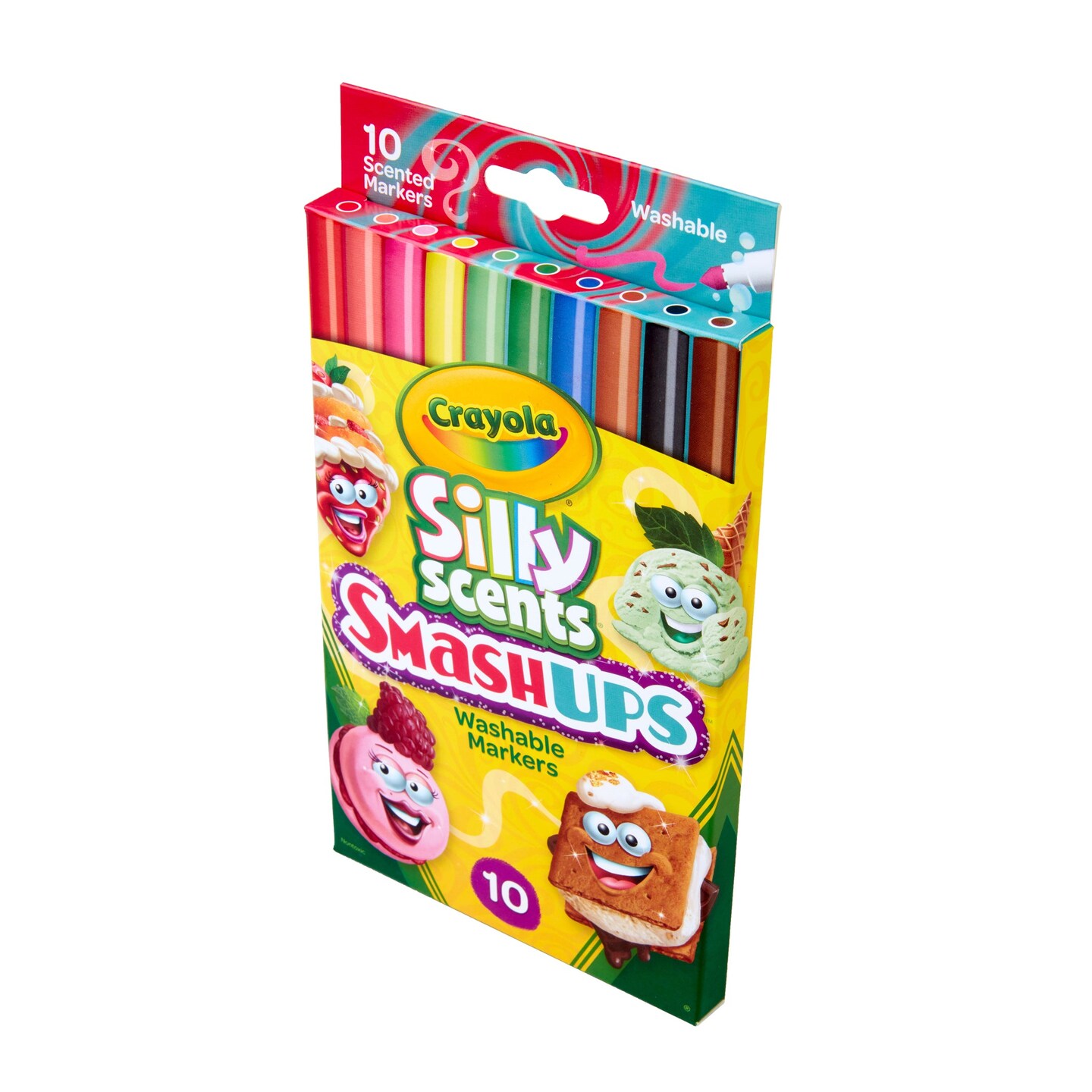 Silly Scents Smash Ups Slim Washable Scented Markers, 10 Per Pack, 6 Packs