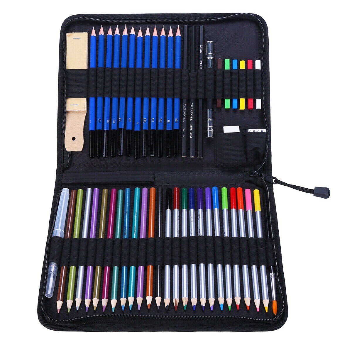 Art Kit with Pencils, Charcoal, and Sketch Tools 29 pcs