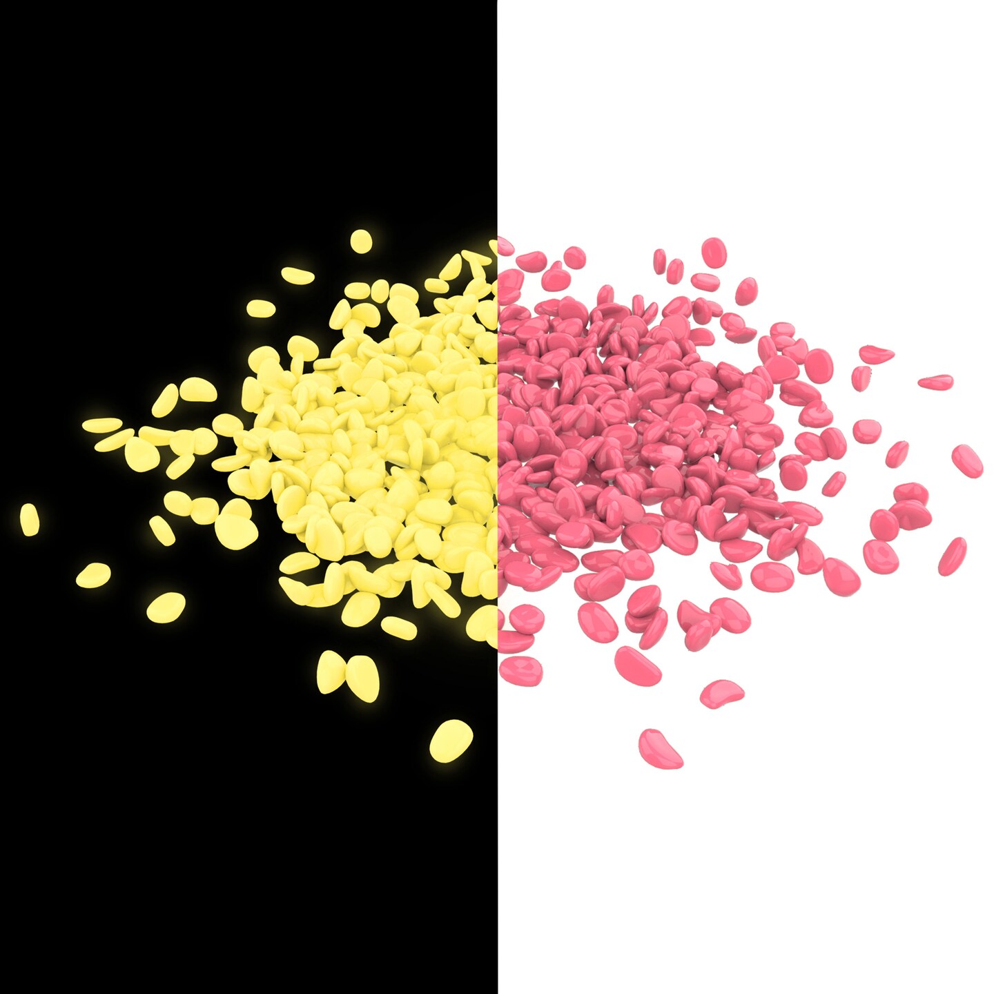 500 Glow In The Dark Pebbles Stones Blue Decorative Garden Pathway Rocks