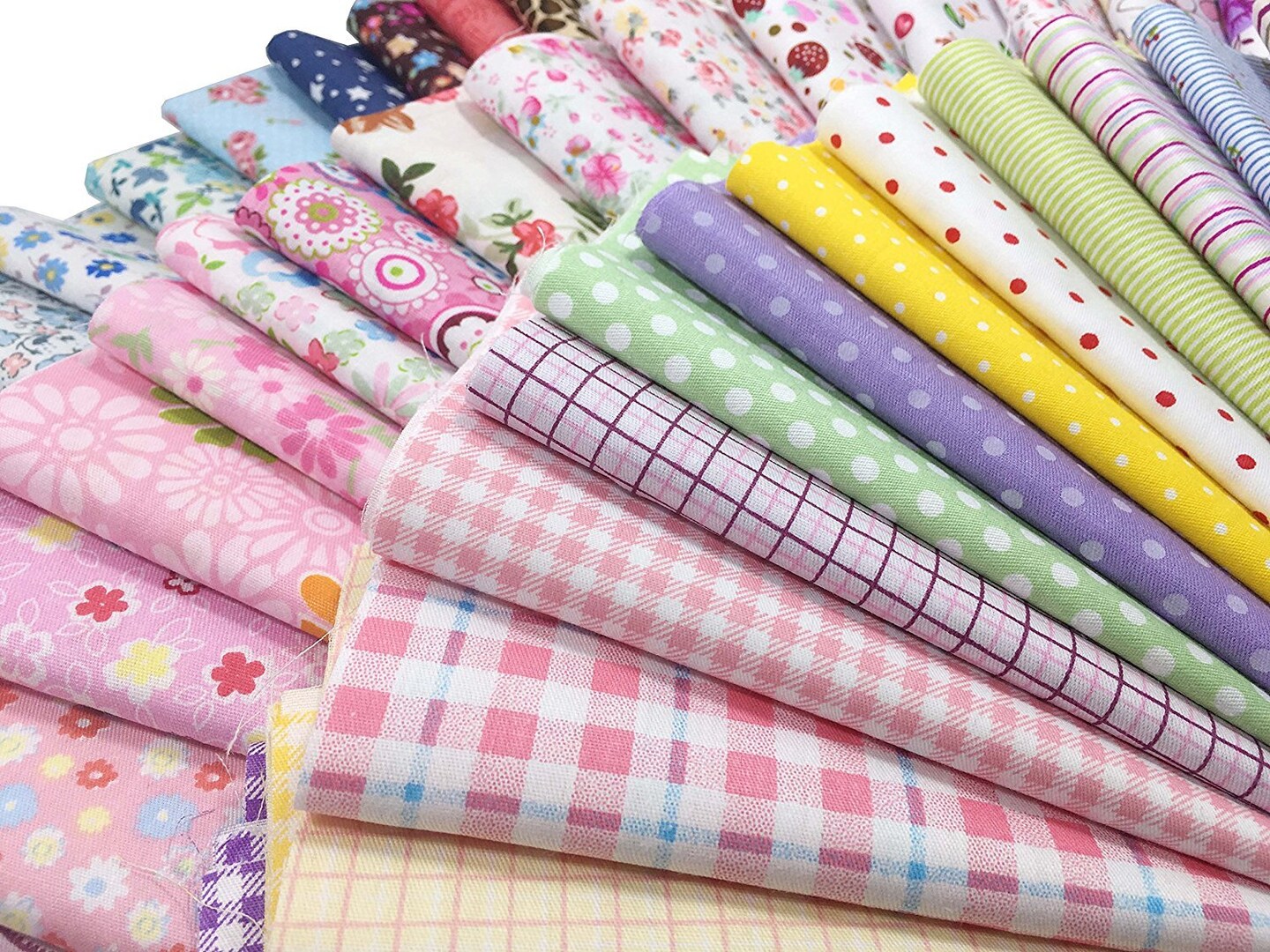 100 Piece Quilting Fabric,6&#x22; x 6&#x22; (15x15cm) Cotton Craft Fabric Bundle Squares Patchwork Pre-Cut Quilt Squares for DIY Sewing Scrapbooking Quilting Dot Pattern