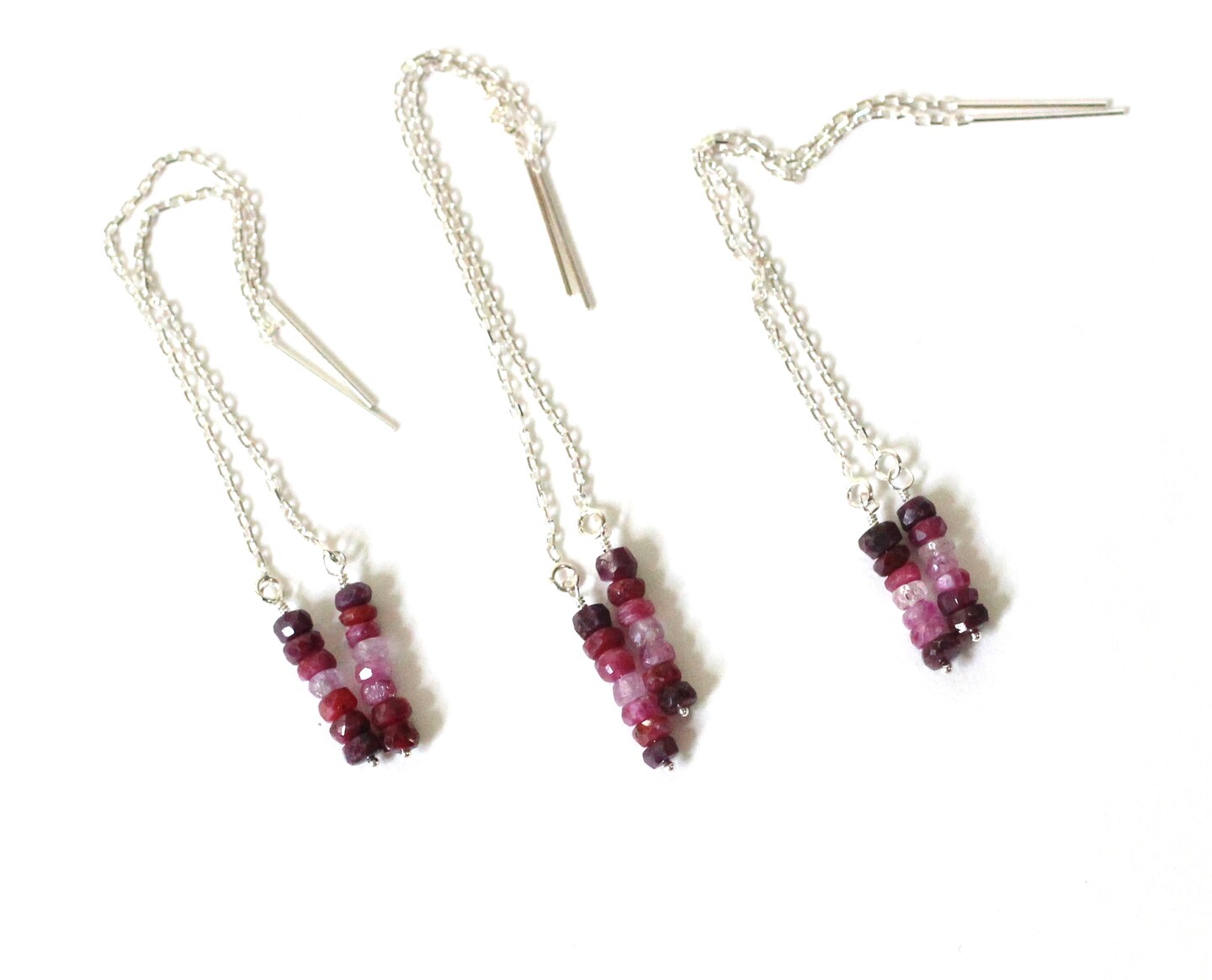 Ruby Threader Earrings