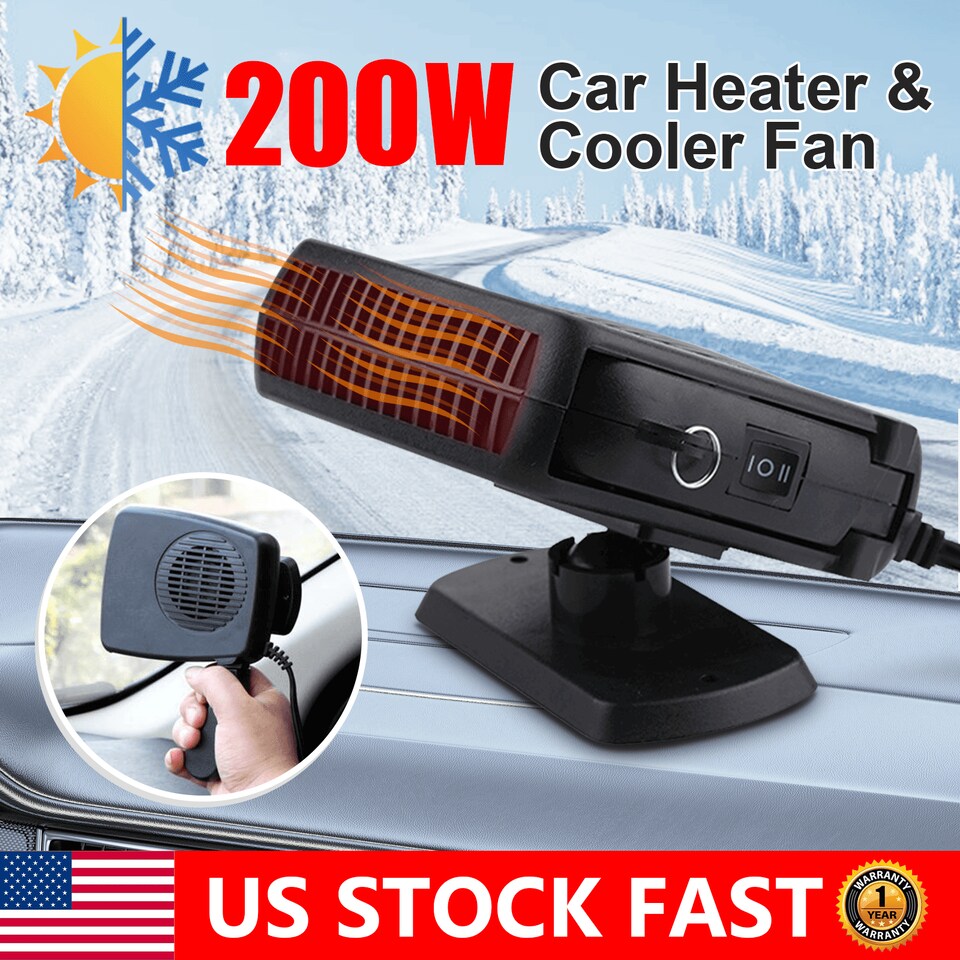 Car Auto Portable Defroster Demister Electric Heater Cooling Fan.