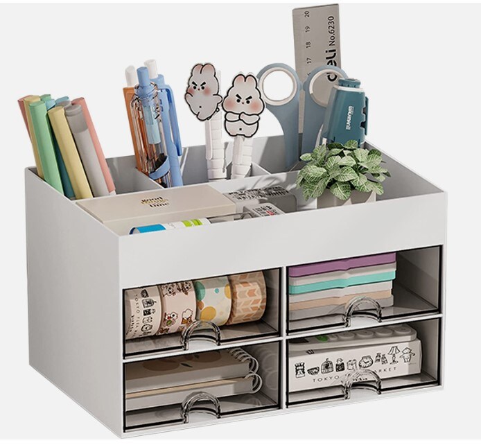 Desktop Storage Organizer with 4 Drawers