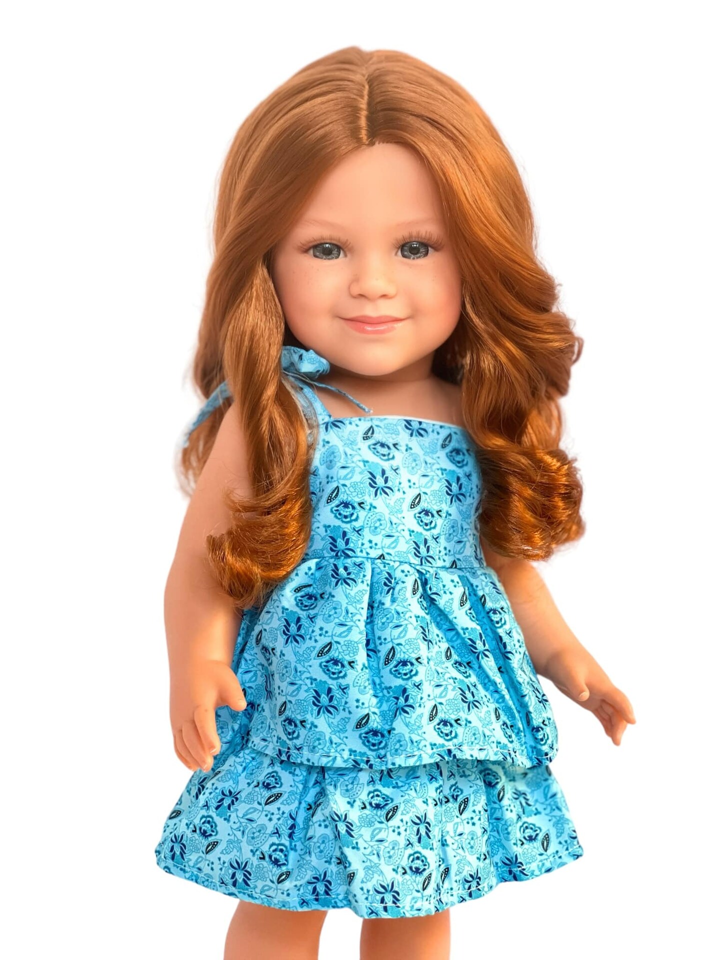 Rae Ricci™: The Stylish Traveler with Red Curly Hair and Blue Eyes