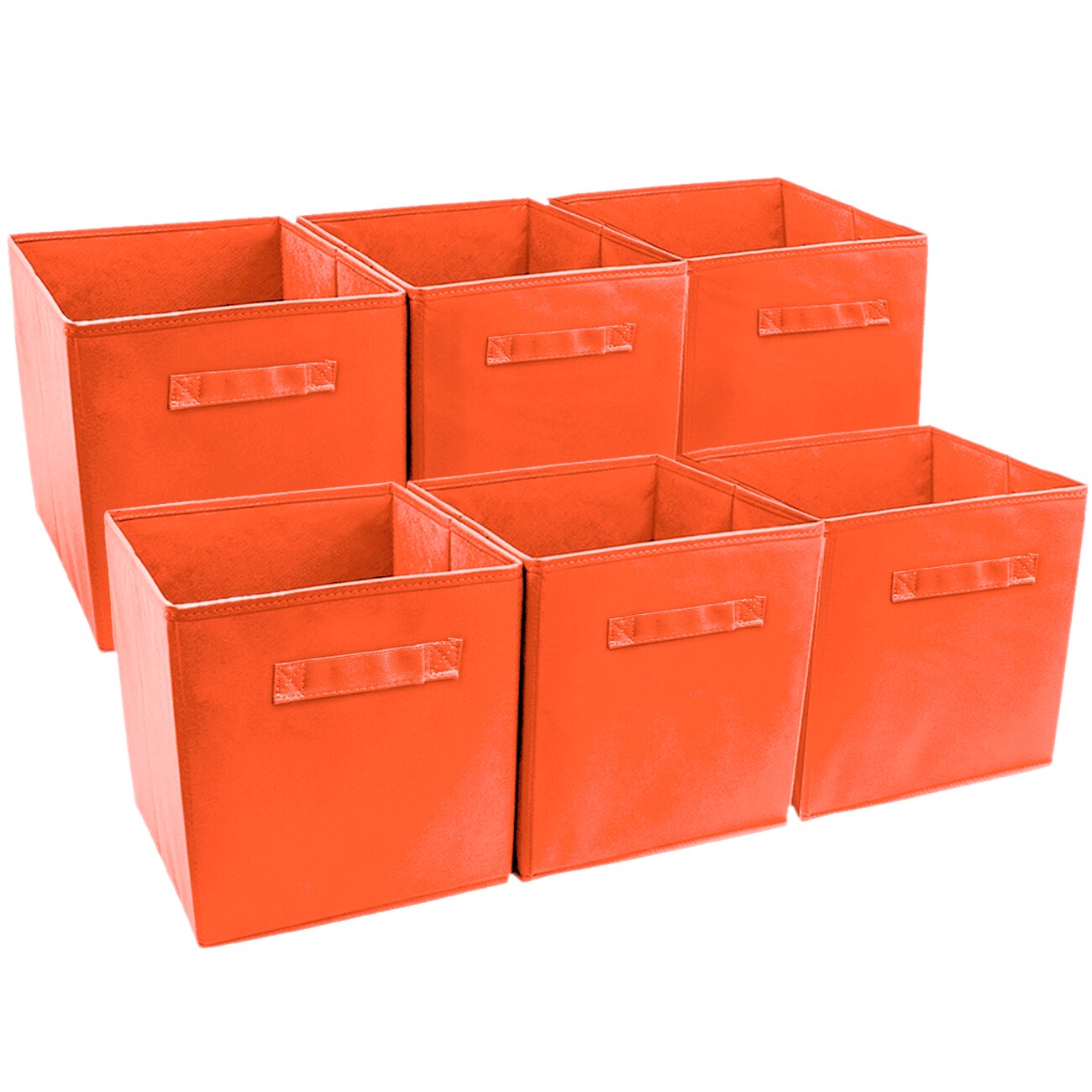 Sorbus Fabric Collapsible Cube Storage Bins Set (6 Pack)