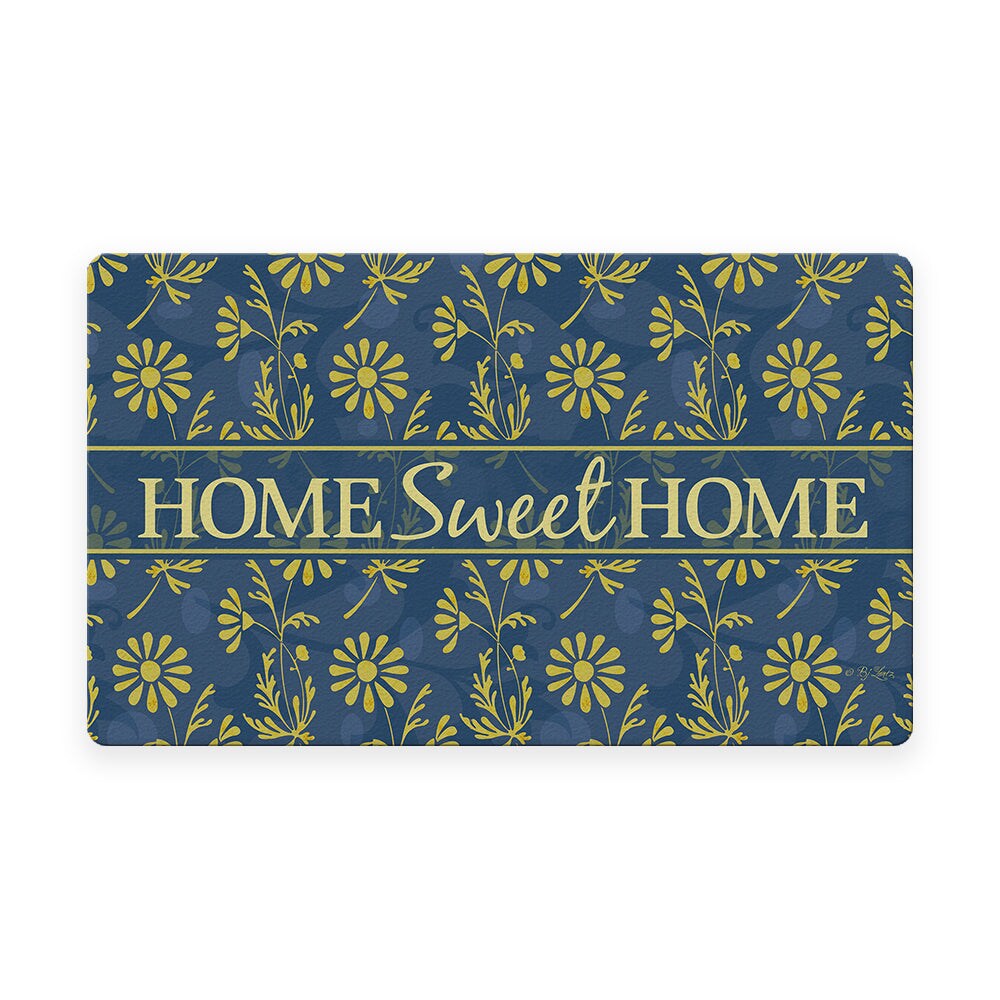 Sweet Flower Medley - Yellow Door Mat (18 x 30&#x22;)