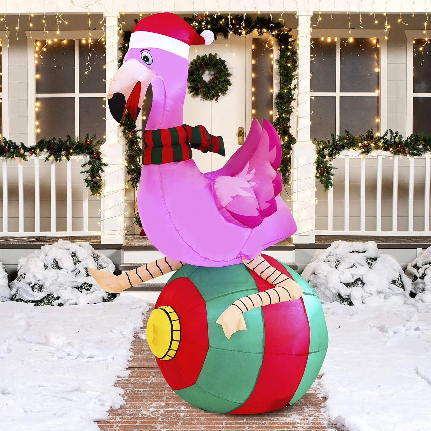 Christmas Inflatable Decorations Flamingo on Ornament