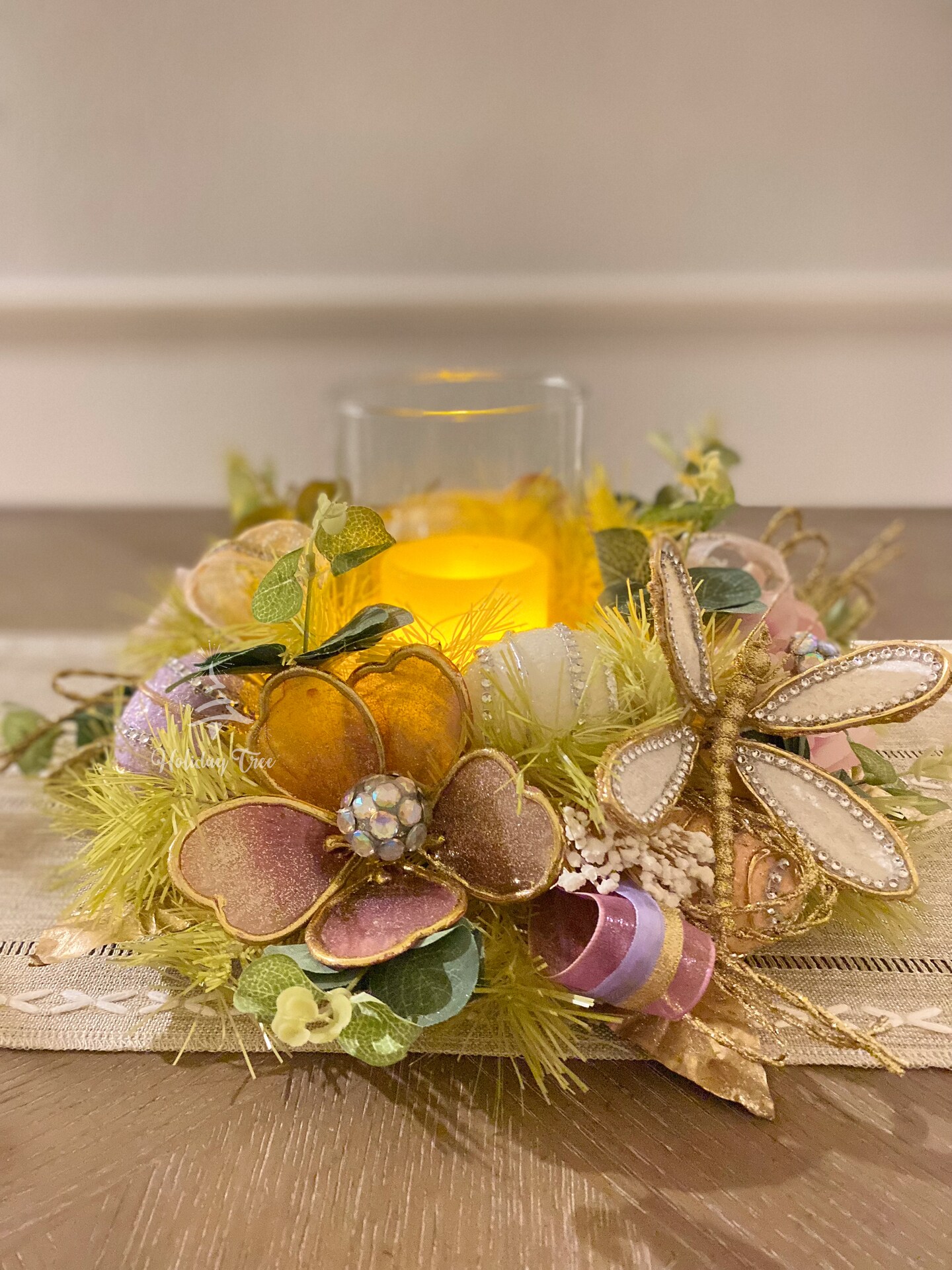 Easter Decorations - Easter Elegant Tabletop Hurricane