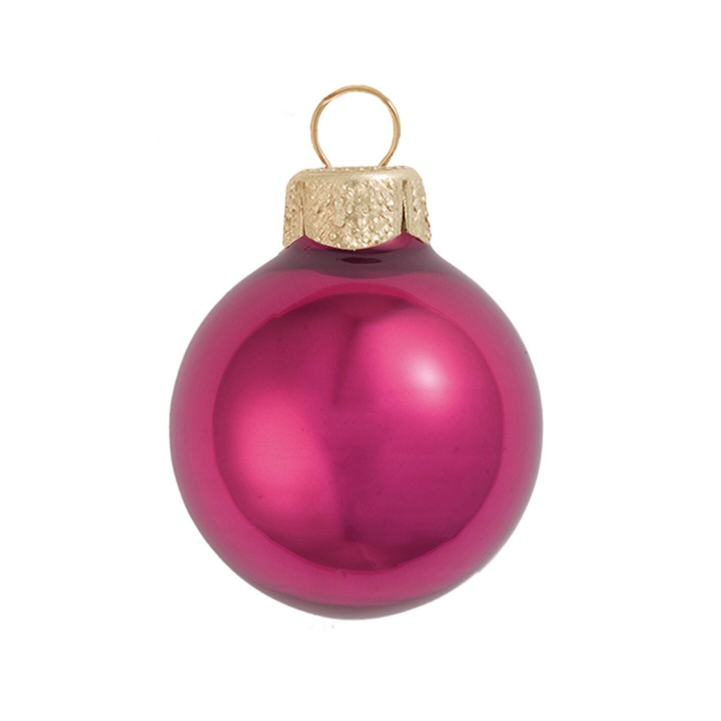 Whitehurst Pearl Glass Christmas Ball Ornaments - 3.25" (80mm) - Bordeaux - 8ct