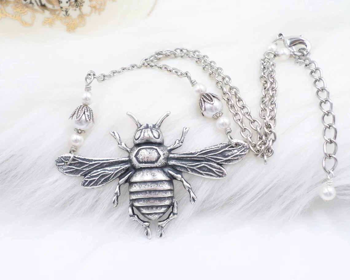 Adopt a Queen Bee Necklace | Bee Necklace from Project Honey Bees – The  Project Honey Bees