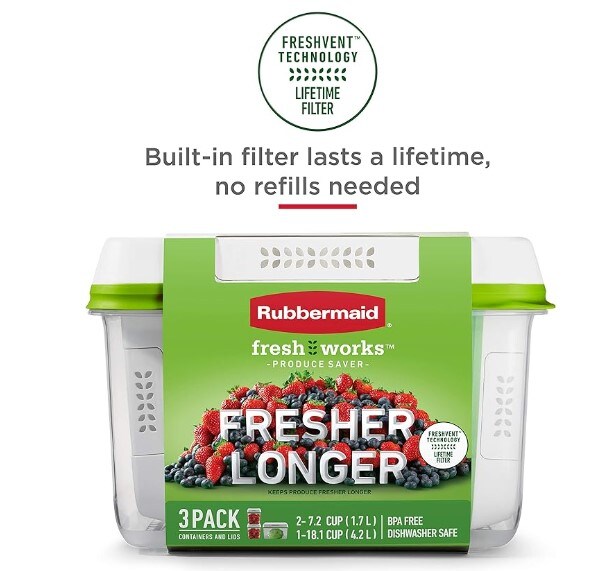 Clear FreshWorks Produce Saver, Medium and Large Storage Containers, 8-Piece Set