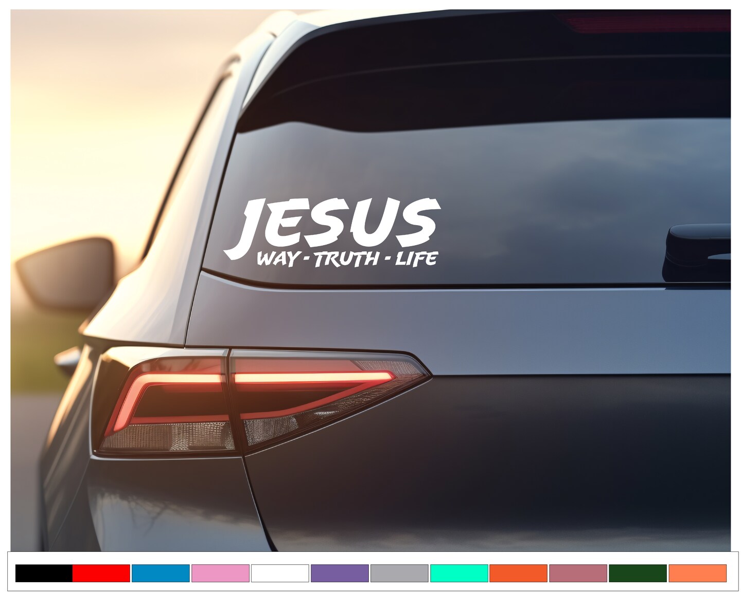 Jesus Way Truth Life Window Decal | Christian Decal | Christian Gift ...