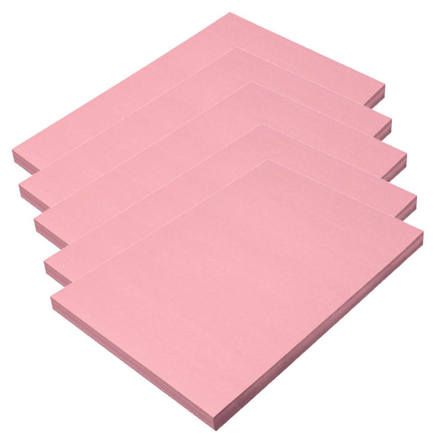 Construction Paper, Pink, 12&#x22; x 18&#x22;, 100 Sheets Per Pack, 5 Packs