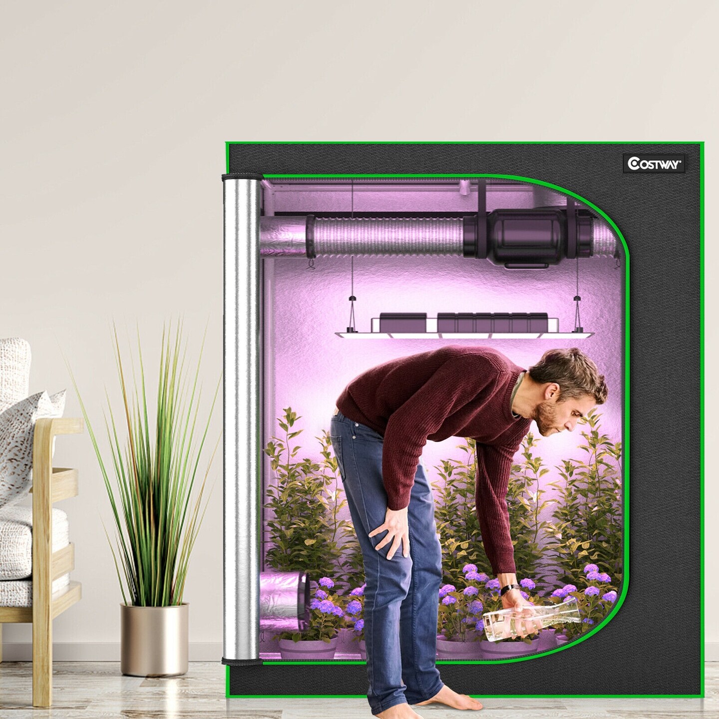Mylar Hydroponic Grow Tent with Observation Window
