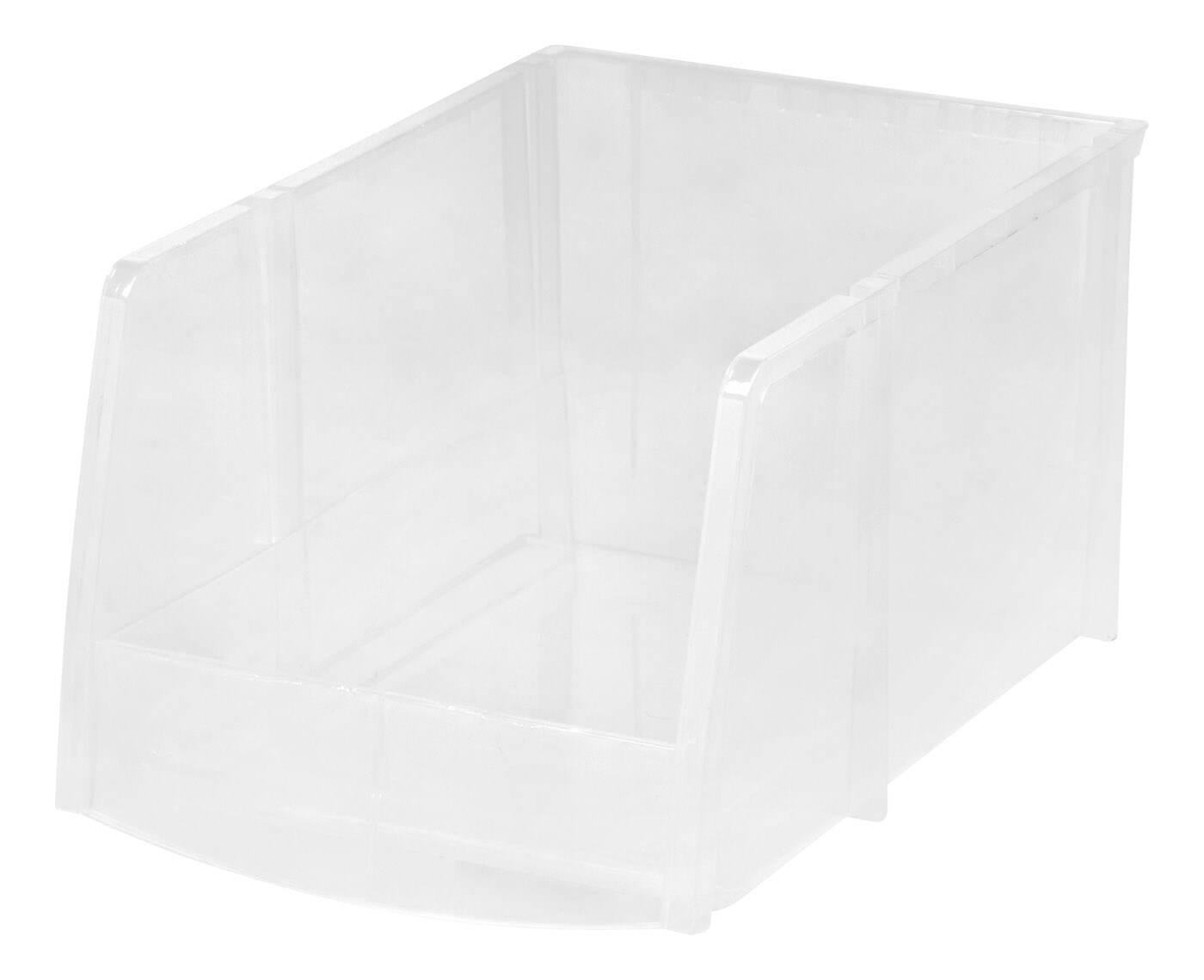 IRIS Jumbo Plastic Open Front Stackable Storage Bin, kitchen organization and Storage Bin, Clear