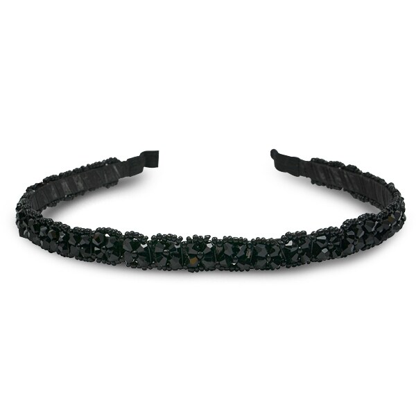 Faceted Floral Beaded Headband