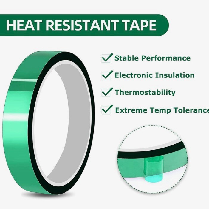 8 rolls Heat resistant Tapes Sublimation Press Transfer Thermal Tape 4mm*30m SUBLITAPE GREEN
